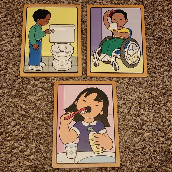 Lakeshore Differing Abilities Hardwood Puzzles Learning Education - Picture 1 of 5